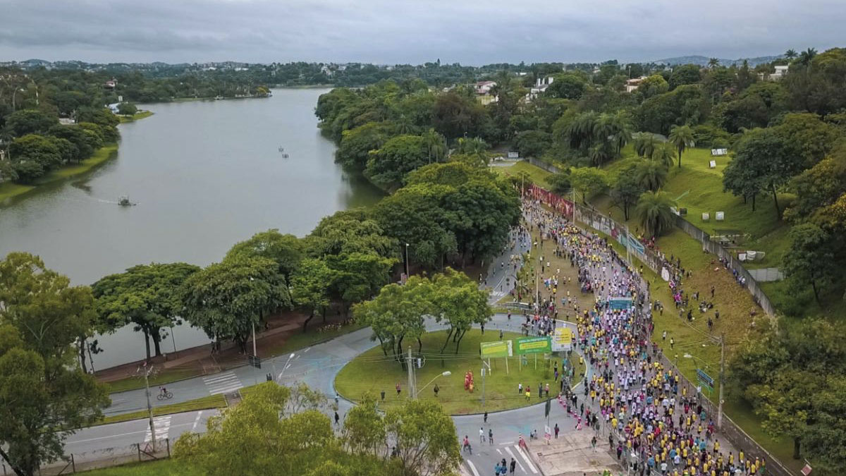 Corridas em Minas Gerais: imagem Lagoa da Pampulha da Corrida da Volta da Pampulha.