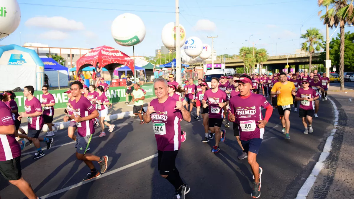 Corridas no Piauí: imagem de corredores na Corrida Unimed Teresina. (Foto: Divulgação)