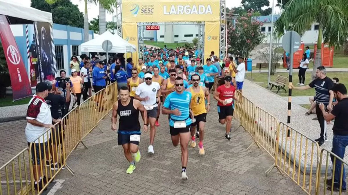 Corridas no Acre: imagem de corredores em etapa do Circuito Sesc de Corridas.